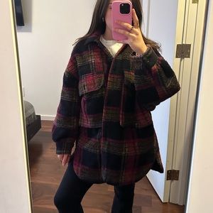 Oversized Plaid Jacket | Size M/L | Perfect Condition | Zara